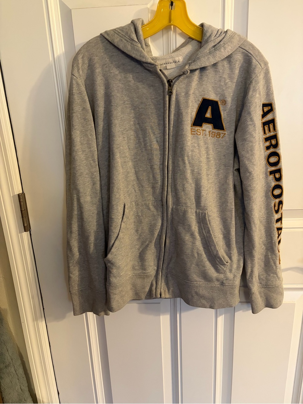 Aeropostale Gray Zip-Up Hoodie Jacket